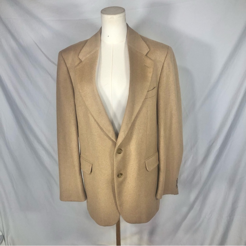 Camel Men's Blazer - Classic Single-Breasted Jacket Medium